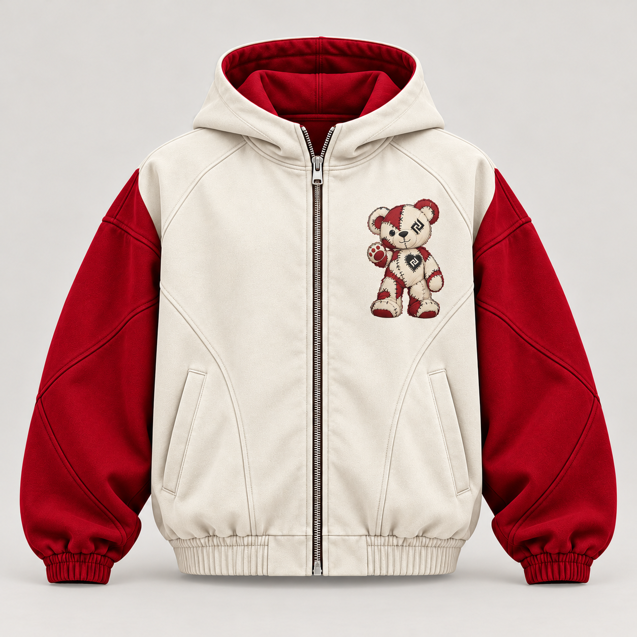 Oversized zip-hoodie – Produktillustration