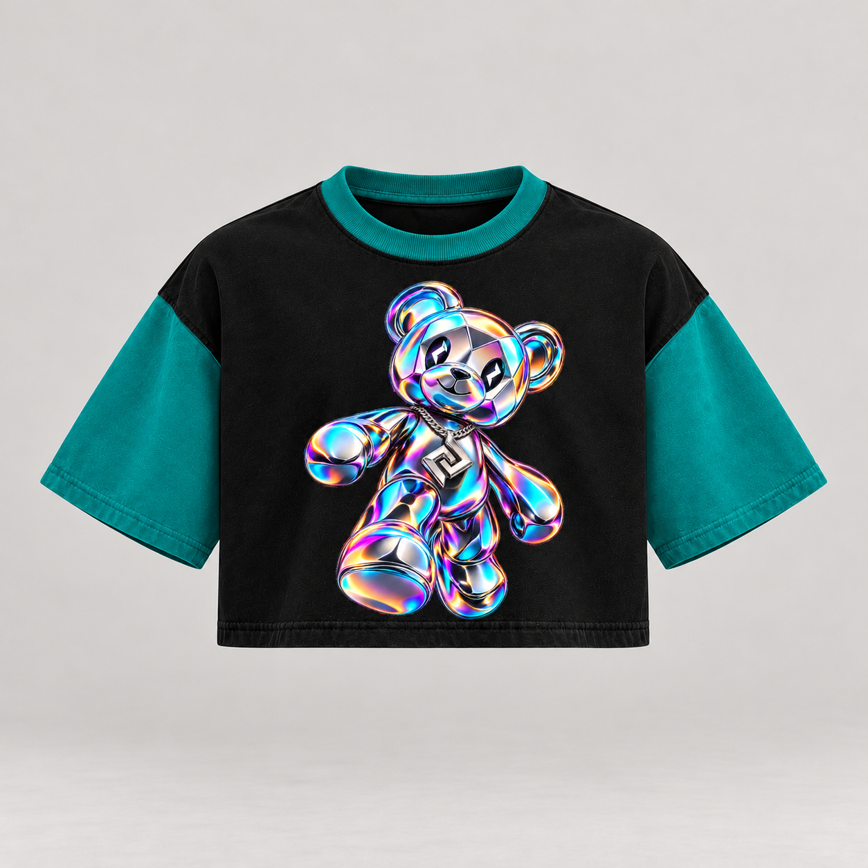 Kort boxy t-shirt, barnanpassad höftlängd – Produktillustration
