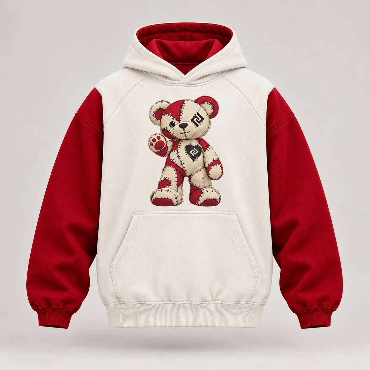 Raglan hoodie – Produktillustration