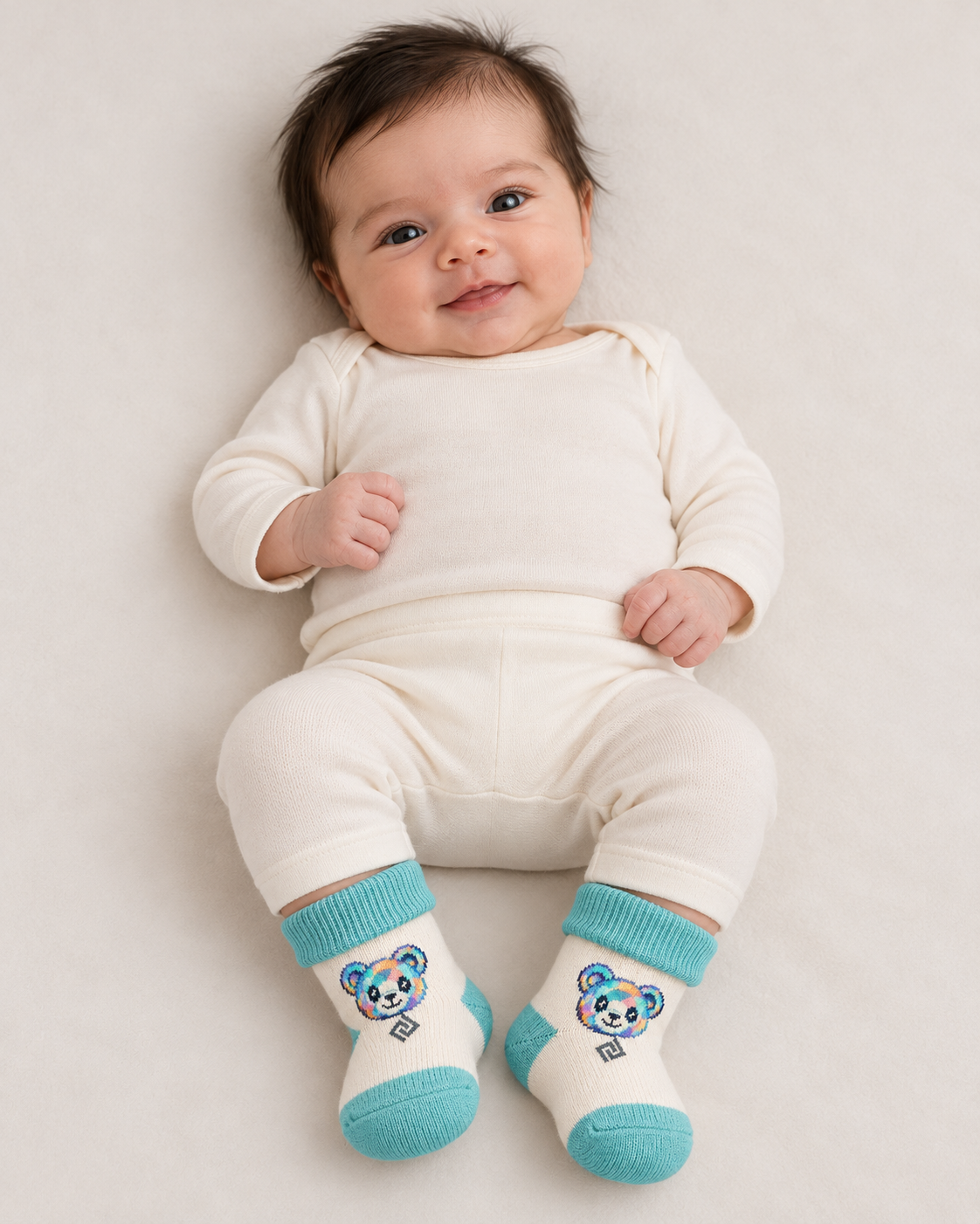 Babystrumpor, ett par – Produktillustration