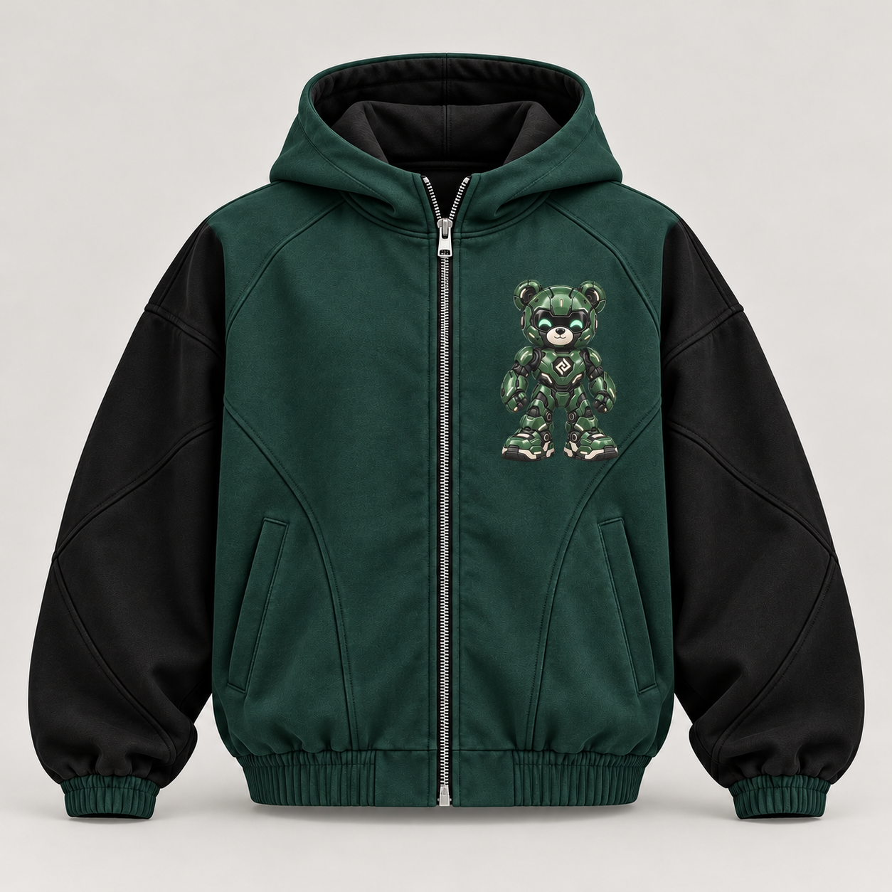 Oversized zip-hoodie – Produktillustration