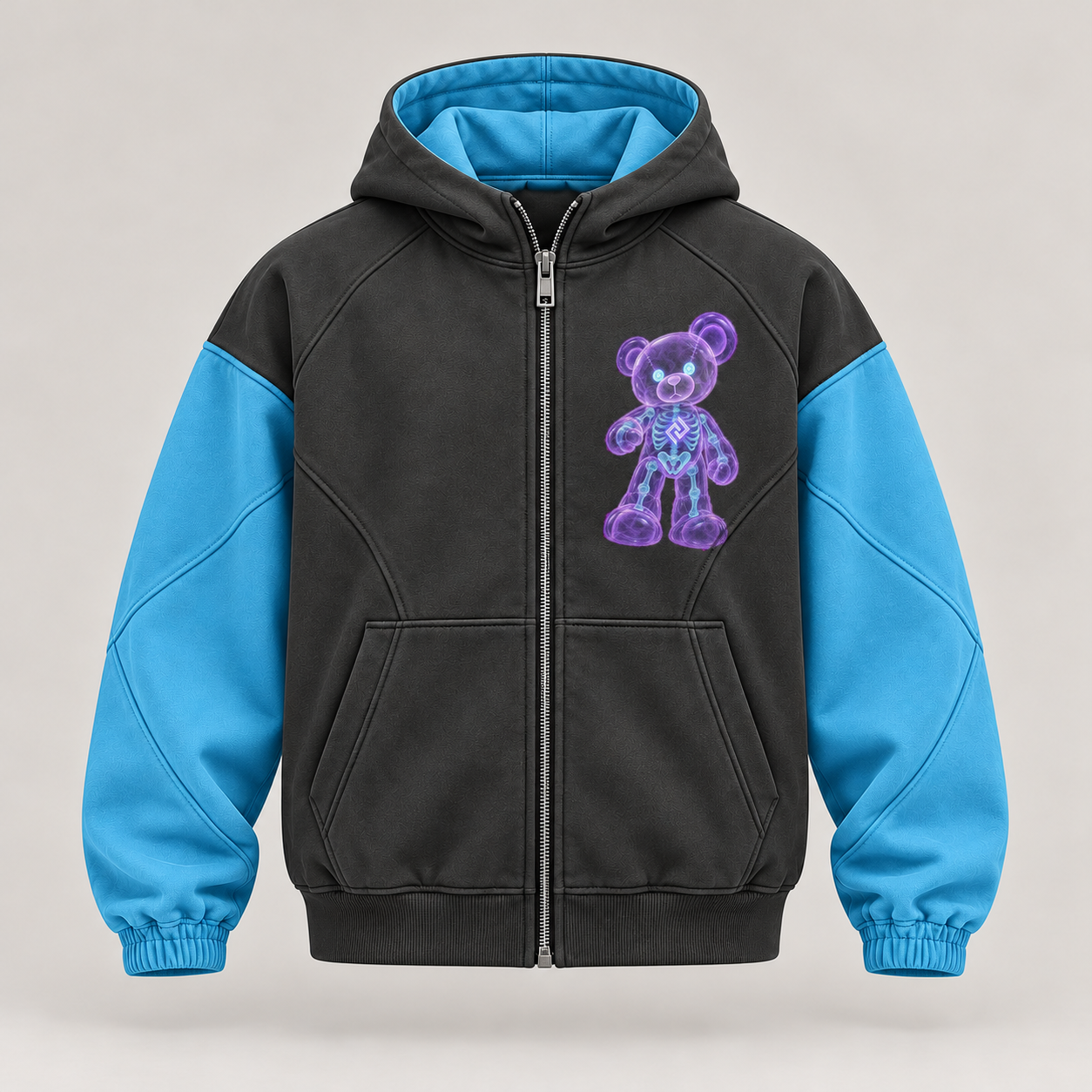 Regular zip-hoodie – Produktillustration
