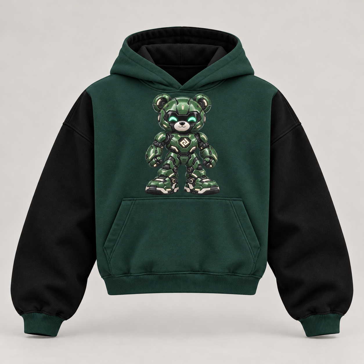 Boxy hoodie, barnanpassad höftlängd – Produktillustration