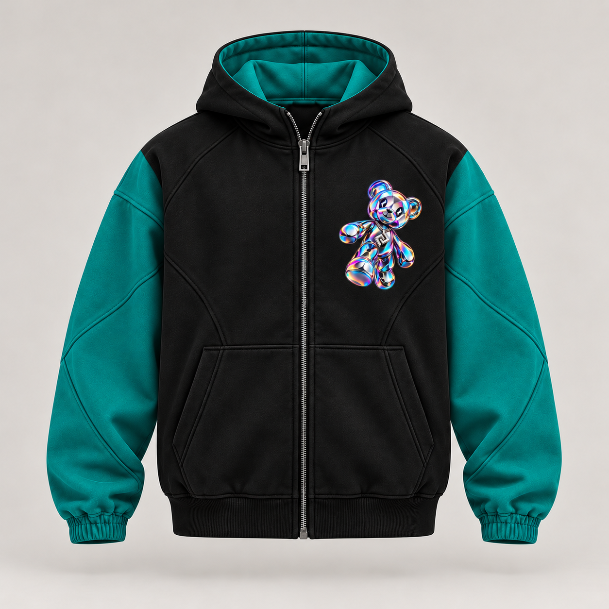 Regular zip-hoodie – Produktillustration