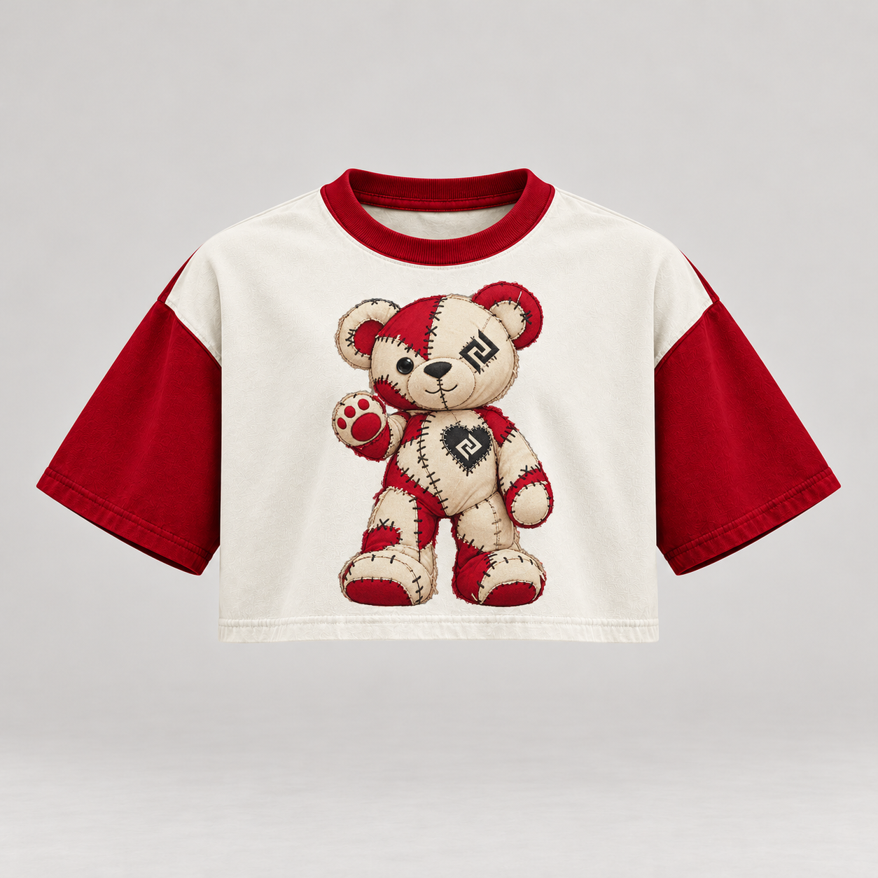 Kort boxy t-shirt, barnanpassad höftlängd – Produktillustration